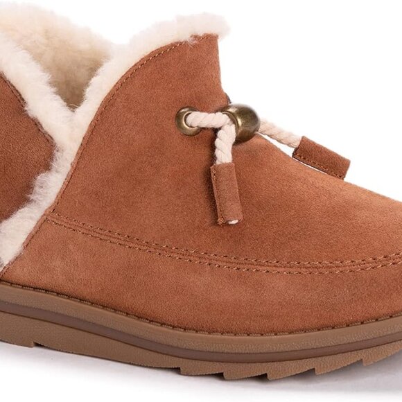 MUK-LUK  Women's Ziggy Sunset Blvd. Booties Ankle Boot, Cognac VGUC - Picture 4 of 4